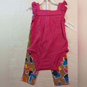Little Girls Carter's 2 Piece Summer Set BNWT Size 18 Months